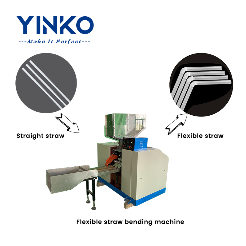 Flexible straw forming machine