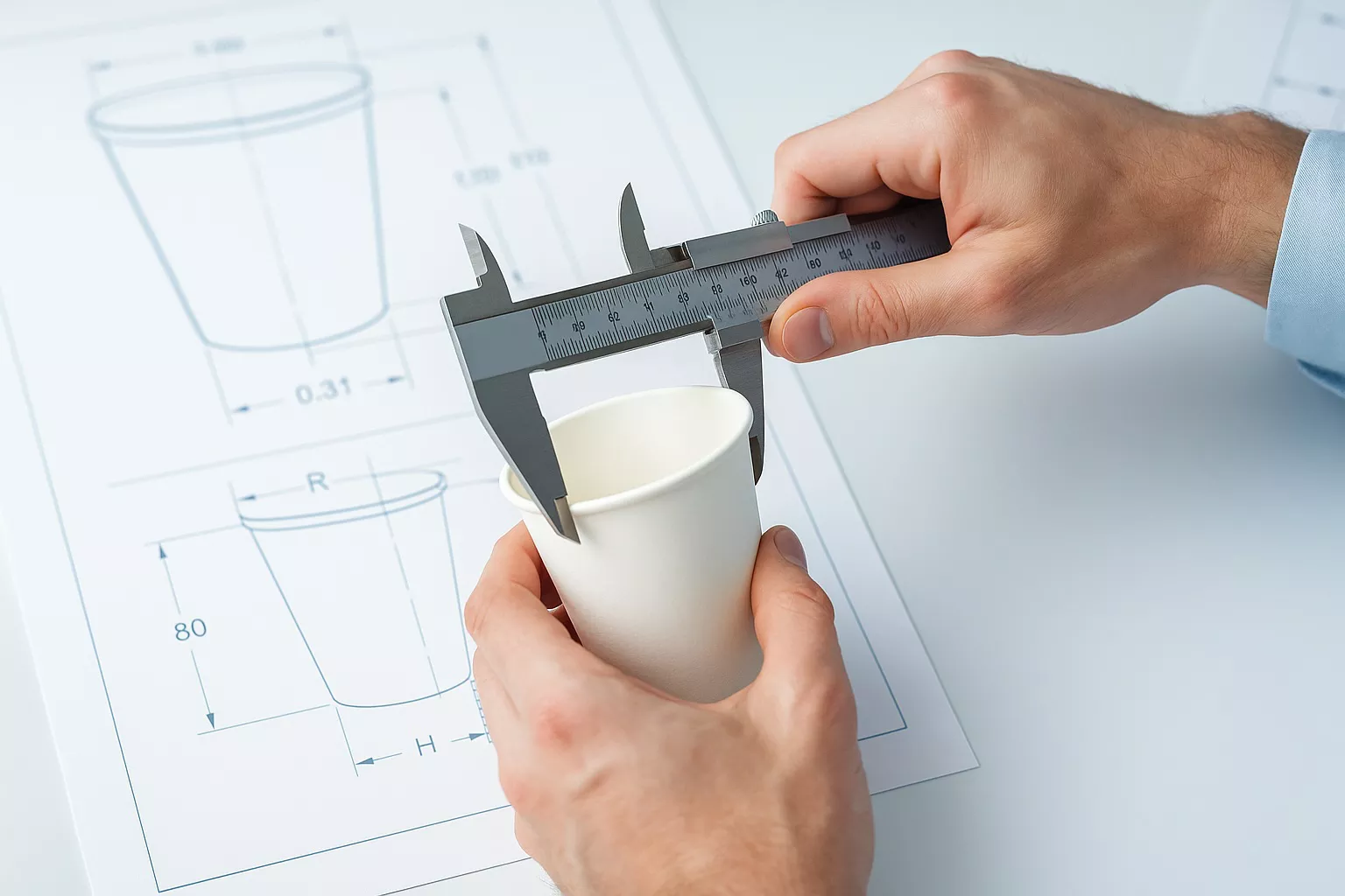 paper cup size checking